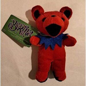 Red Bertha Bear Grateful Dead Beanie Limited Edition Plush Doll Novelty Beanbag